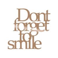 decoracion pared de metal dont forget to smrle cobre 70x67 cm