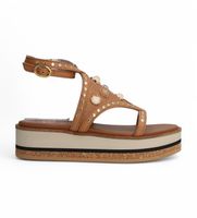 alpe para mujer 549514 sandalias de piel kenia marron 37 3 a 5cm hebilla casual
