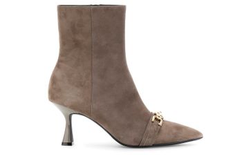 botines de ante con pinza taupe 39
