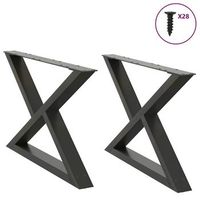 patas para mesa de centro 2 unidades antracita 70 x 42-433 cm acero vidaxl
