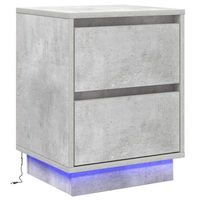 mesita de noche  armario de noche  mesa de noche con cajon gris concreto 39 x 345 x 50 cm