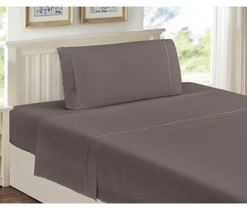 Juego sábanas quora cama 90cm color topo