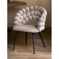 silla nimpha terciopelo beige con patas negras 62x60x80 cms