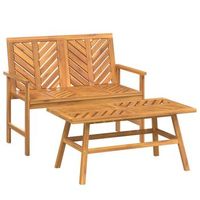 conjunto de muebles de jardin 2 uds  mesa y sillas madera maciza acacia