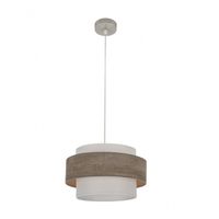 colgante myriam 1xe27 niquelmadera gris regx40x40 cm