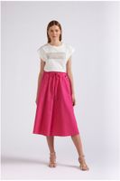 falda con cintura elastica hot pink