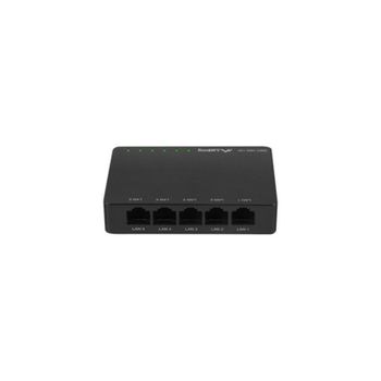 Switch de red Lanberg DSP2-1005-12V 5 puertos Gigabit sin gestión, negro