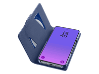 funda movil - cellularline book 3 para samsung galaxy a57 con tapa tarjetero cierre magnetico azul