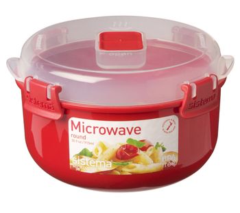 SISTEMA Round 915 ml Microwave Box - Red, Red