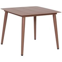 mesa de aluminio marron  90x90x75h cm