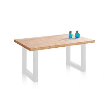 Mesa De Comedor Fija Con Patas Metálicas 160x100 Cm Loft 160x100 Cm