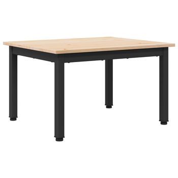 Mesa De Café | Mesa De Centro Natural 60 X 50 X 36 Cm Madera De Pino Macizo
