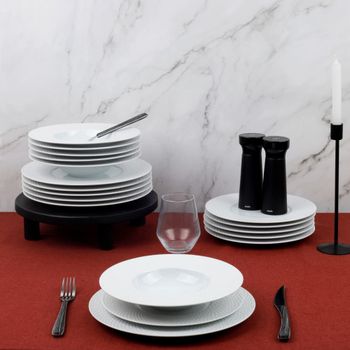 Plato de sopa (x6) porcelana blanco