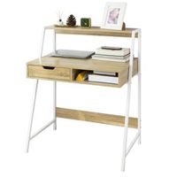 mesa de escritorio mesa de ordenador con 2 cajones y 1 estante