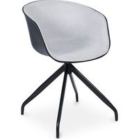 silla de oficina con reposabrazos - silla de escritorio de diseno negro - jodie gris clar