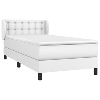 Cama Tapizada 203x93x88 Cm Vinilo - Blanco
