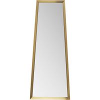 espejo trapezoidal con marco de laton 160 x 65 cm