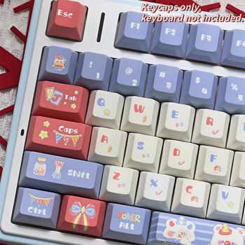 Nuevas teclas PBT de 120 unidades, perfil Cherry, PBT de doble inyección, sublimación de tinta en 5 lados, resistentes al desgaste