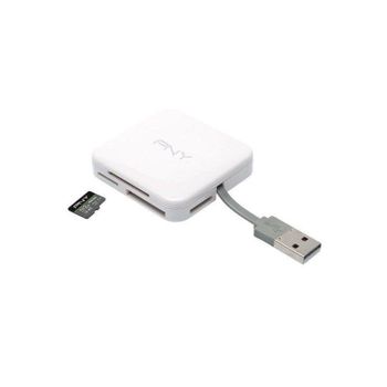 Lector de Tarjetas PNY AXP724 USB 2.0 Multi-formato Blanco