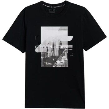 4F Camiseta M2660CZARNA para hombre
