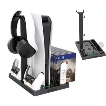 Klack Base de Refrigeración para PS5 con Soporte para Auriculares Cargador y Organizador