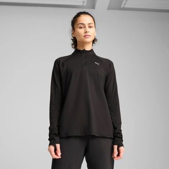 Puma Velocity Cloudspun 1/4 Zip  Camiseta de running Mujeres - negro