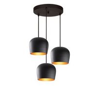 lampara de techo berceste-n-1413 negro hierro diametro 48x111 cm