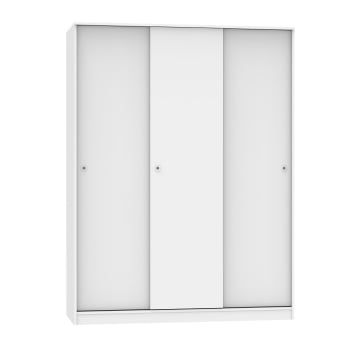 Armario Ropero 3 Puertas Correderas 3 Baldas 200x150x55 cm MUEBLES PITARCH Tibet - Blanco