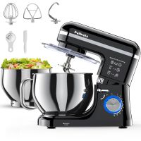 batidora de pedestal patbrela batidora de alimentos de 5l batidora de reposteria y amasadora planetaria con tazon de acero inoxidable 10 velocidades gancho amasador batidor y varillas para masa