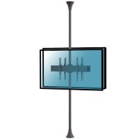 kimex soporte de suelotecho inclinable para 2 pantallas 32-75 vesa 600x400 max altura 240cm 30kg