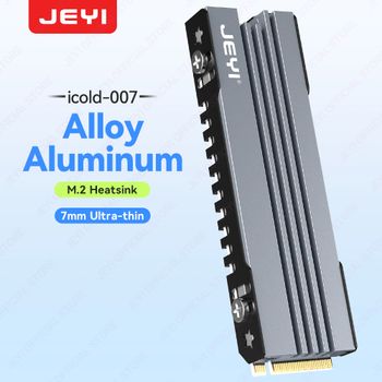 Disipador de Calor JEYI para SSD M.2, Enfriador de Aluminio para NVME NGFF con Almohadilla Térmica de Silicona para PC / PS5 PCIE 2280 SSD Icold-007