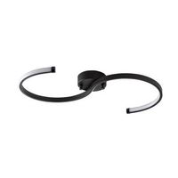 lampara de techo es-13583 negro metal 25x51x5 cm