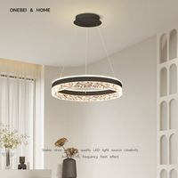 candelabro led moderno para sala de estar comedor dormitorio anillo de estudio lampara colgante de techo lampara de iluminacion decorativa para habitacion