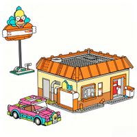 stock 1635 piezas de bloques de construccion moc city krusty hamburg bloques de construccion adecuados para el set de regalo de navidad para ninos