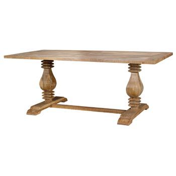 Mesa De Comedor 8 Plazas En Madera De Mango Natural 2 Metros