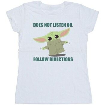 Disney Camiseta The Mandalorian Does Not Listen para mujer