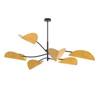 lampara de techo norgi mostaza 6 luces