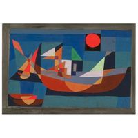 legendarte - cuadro lienzo impresion digital - barcos en reposo - paul klee - decoracion pared cm 60x90