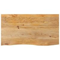 tablero de mesa borde natural madera maciza mango 110x60x38 cm vidaxl