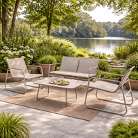 conjunto jardin 4 piezas bogota beige  mesa banco y sillas
