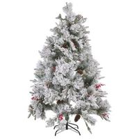 arbol de navidad verde material sintetico 180 cm efecto nieve planta artificial decoracion hogar masala