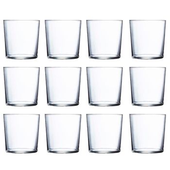 Juego de 12 vasos altos vidrio 36 cl