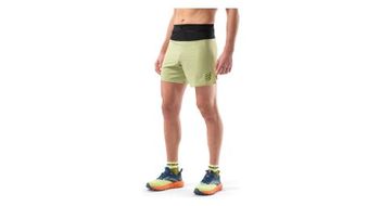 Pantalon corto de trail compressport verde para hombre
