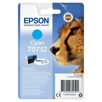 Cartucho de tinta Epson T0712 Cian 5,5 ml