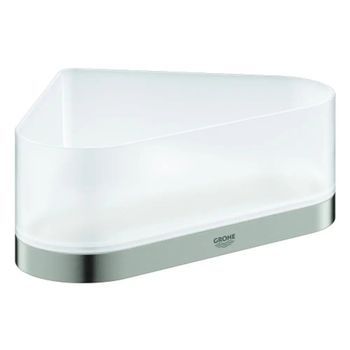 Bandeja Jabonera Esquina Con Soporte Grohe Selection Supersteel Infinity Finish, 41038dc0