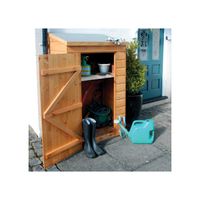 rowlinson mini garden storage in honey brown