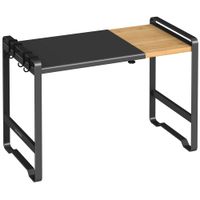 estante expandible para microondas de color negro