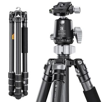 Trípode K&F Concept X284C4 Carbono con Monopié y Rótula BH-36 16kg