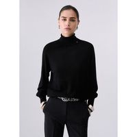 liu jo jersey jersey de cuello alto en lana con pulsera para mujer