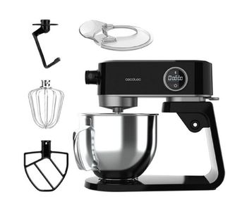 Cecotec batidora amasadora twist&fusion 4000 luxury black. 800 w, cuerpo de aluminio fundido, motor dc, 8 velocidades, luz led